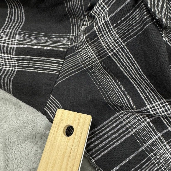 Ely Cattleman Shirt Mens Medium Black Plaid Long Sleeve Snap Button Western Work - Picture 9 of 10